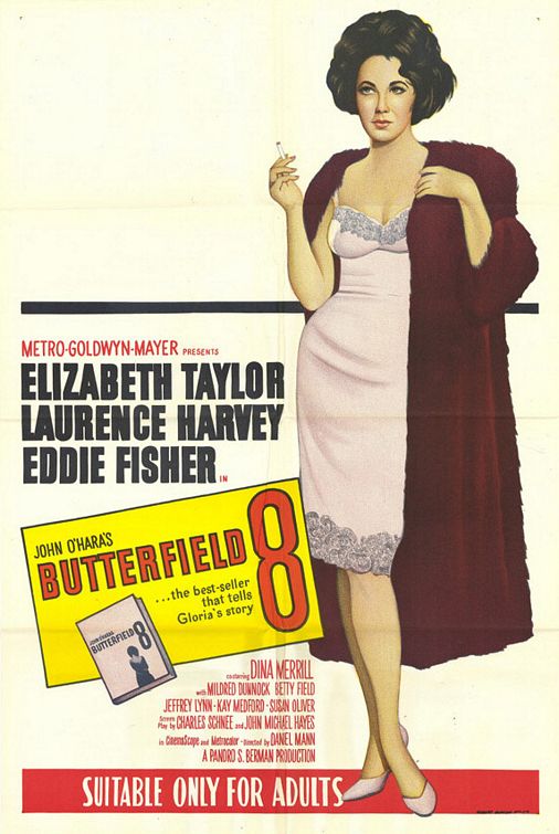 Liz Taylor in BUtterfield 8 poster